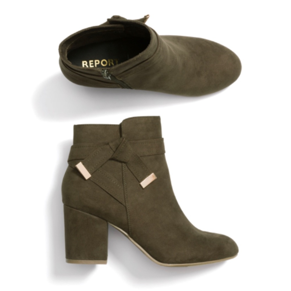 NWOT Montez Faux Suede Bow Bootie